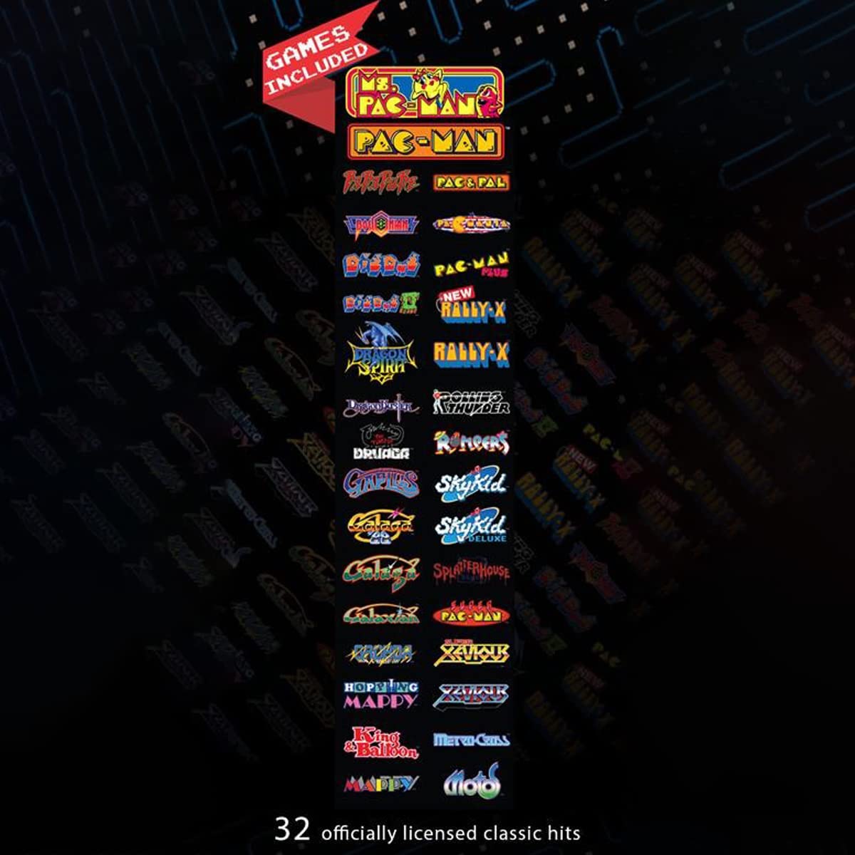 Namco Pac-Man Pixel Bash Cocktail Arcade Game Machine with Woodgrain Finish Namco