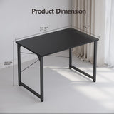CubiCubi Computer Desk, 32 inch Small Home Office Desk for Small Spaces, Modern Simple Style for Home, Office, Study, Writing, Dark Black CubiCubi