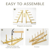 GYSLEOT Book Display Stand Holder, 5-Tier Wooden Book Rack Organizer For Magazines, Tabletop Kids Bookshelf Art Display Shelf For Vendors Craft Trade Shows GYSLEOT