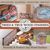 Tried & True Danish Oil – Pint – All Natural, All Purpose Finish for Wood, Food Safe, Solvent Free, VOC Free, Non Toxic Wood Finish, Polymerized Tried & True