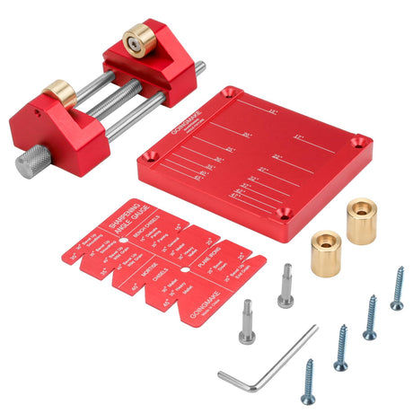 GOINGMAKE Honing Guide System Chisel Sharpening Kit for Woodworking Chisels and Planes 5/32" to 3" Chisel Sharpener Sharpening Holder Guide Red Woodworking Tools Precision Sharpening Jig goingmake