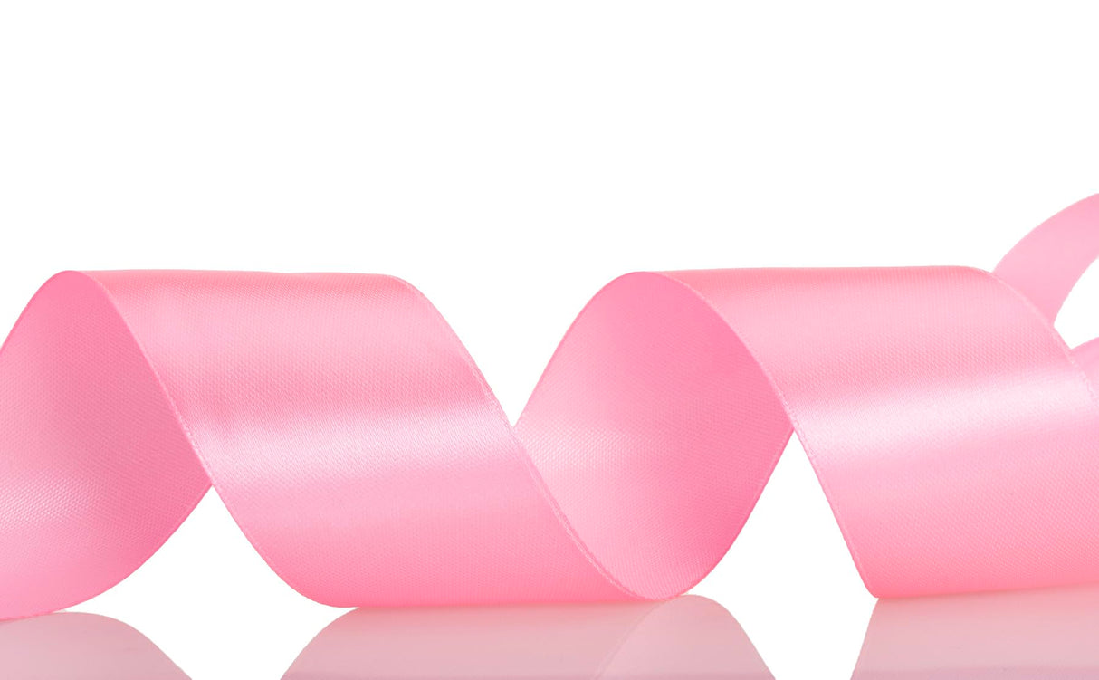 YASEO 1 1/2 Inch Flamingo Pink Solid Satin Ribbon, 50 Yards Craft Fabric Ribbon for Gift Wrapping Floral Bouquets Wedding Party Decoration YASEO