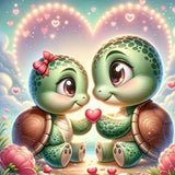 Anuver Full Drill Diamond Art Turtle Kits for Beginner, Love DIY Diamond Painting Kits for Home Wall Decor, 12x12 Inch, Diamond Painting Kits for Adults Anuver