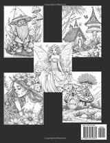 Fantasy Coloring Book for Teens and Adults: Fairies, Gnomes, Homes and More for Relaxation and Mindfulness WoodArtSupply