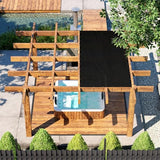 ShadeMart 90% Shade Fabric 20FT x 20FT Black Sun Shade Cloth, Privacy Screen with Reinforced Grommets for Outdoor Garden Pergola Patio Porch Carport, Shade for Plant Chicken Coop Kennel Animal Stall ShadeMart