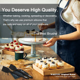 Walfos Silicone Basting Pastry Brush, Heat Resistant Pastry Brush Set, Strong Steel Core and One-Pieces Design, Perfect for BBQ Grill Baking Kitchen Cooking, BPA Free and Dishwasher Safe (2 Pcs) Walfos