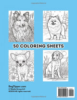 Relaxing Dog Coloring Book: 50 Stress Relieving Dog Coloring Pages for Adults, Women, Teens Lindesa