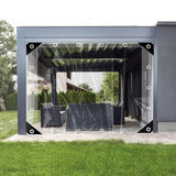 Heavy Duty Waterproof Clear Tarp-Thicken Clear Vinyl PVC Tarps Transparent Tarpaulin with Brass Grommets for Camping Patio Gazebo Outdoor-Tarp to Cover The Sun and Rain TOPCHANCES