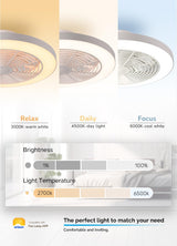 Orison Ceiling Fans with Lights, Low Profile Ceiling Fan with Lights and Remote, 6 Wind Speeds Smart Flush Mount Ceiling Fan for Bedroom, Kids Room and Living Room 19.7" (White) Orison