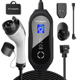 EVCompanion Level 1-2 EV Charger (16 Amp 110-240V 24ft Cable), Portable Electric Vehicle Charger with NEMA 6-20 Plug NEMA 5-15 Adapter,Plug-in Home EV Charging Station for SAE J1772 Evs EVCompanion