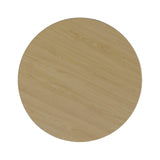 HomePop Modern Fabric Storage Ottoman with Wood Grain Laminate Top -White Cream Boucle with Gray Yarn HomePop