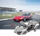 DIY 3D Car Metal Model 3D Puzzle 3D Laser Cut Jigsaw Toys 3D Metal Model Kit for Adults&Kids Mechanical Model Educational Toy Indoor Decoration Desk Toy Birthday Gift Collection Brain Teaser Puzzles feiwo