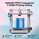 AMOLEN Rapid PETG Basic 3D Printer Filament High Speed PETG 1.75mm Dimension Accuracy +/-0.02mm 500mm/s High Speed Strong Toughness 1KG/2.2lb Dark Blue AMOLEN