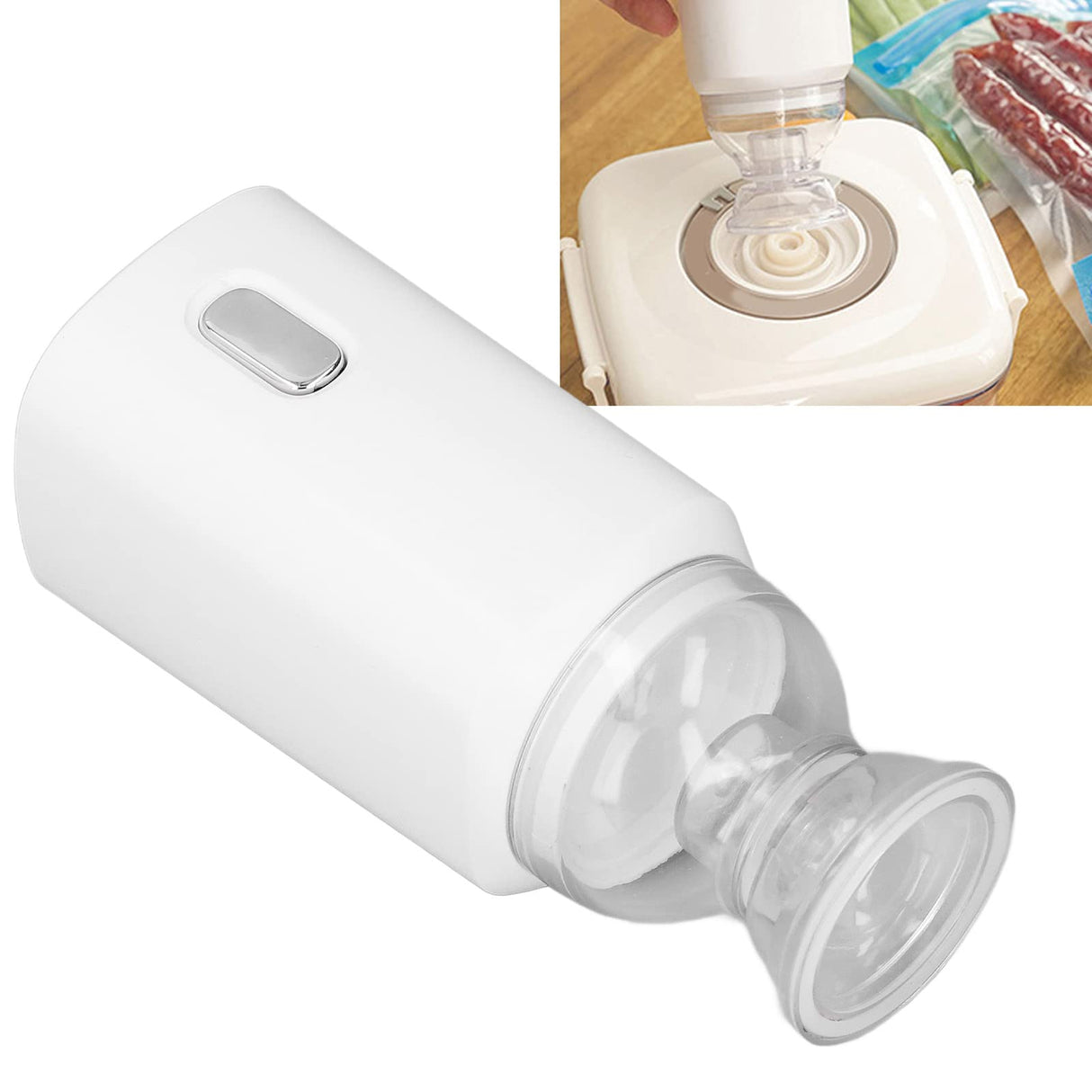 Electric Air Pump, 5V Cordless Rechargeable Portable Auto Vacuum Pump for Vacuum Storage Bags and 3D Printer Filament Storage Focket