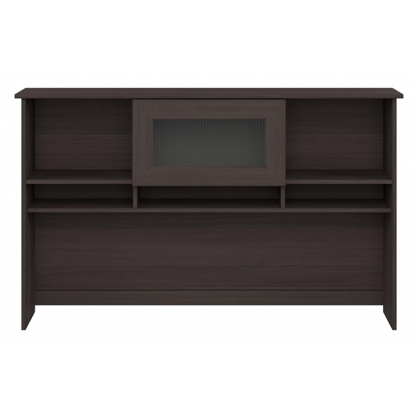 Bush Furniture Cabot 60W Desk Hutch with Shelves and Cabinet in Heather Gray - WoodArtSupply