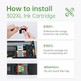 LEMERO Remanufactured Ink Cartridge Replacement for Epson 302 XL 302XL T302XL for XP-6100 XP6100 XP6000 XP-6000 Printer (Black, Photo Black, Cyan, Magenta, Yellow, 5 Pack) LEMERO