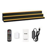 VEVOR LED Lighted Liquor Bottle Display Shelf, 3 Tiers 60 Inches, Supports USB, Illuminated Home Bar Shelf with RF Remote & App Control 7 Static Colors 1-4 H Timing, Acrylic Lighting Shelf VEVOR