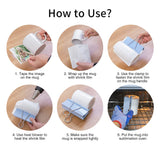 PYD Life Binder Clips Extra Large for Sublimation Mugs Printing 5.1 Inch Length,1.3 Inch Capacity Blue Metal Big Paper Clamps for Shrink Wrap Film Sublimation Oven Accessories 2 PCS PYD Life