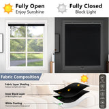 SHADEMOON Cordless Blackout Window Roller Shades, Pull Down Spring System Indoor Blinds, Room Darkening Waterproof UV Blocking Thermal Insulated Fabric for Home Office (Black, Width 29", Height 72") SHADEMOON