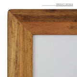 icheesday Picture Frame 5x7 Inch,Rustic Wood Photo Frames with Real Glass,Wall Hanging and Tabletop Standing,Vertical or Horizontal Display (Brown) icheesday