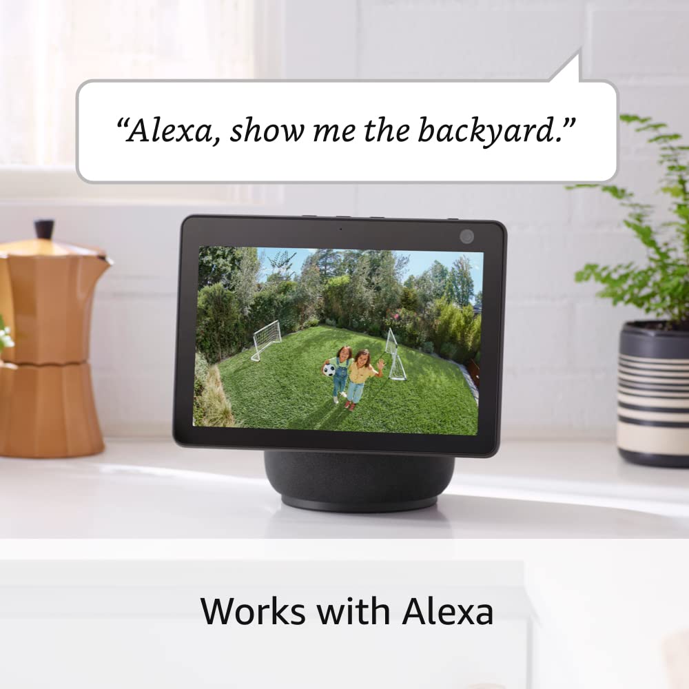 Ring Spotlight Cam Plus, Battery | Two-Way Talk, Color Night Vision, and Security Siren (2022 release) - White Ring