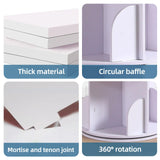 Rotating Bookshelf Tower, 360 Display Spinning Bookshelf, PVC Narrow Book Shelf Organizer, Corner Floor Standing Bookcase for Bedroom, Living Room, Study Room, Small Space (5 Tier) Buzleer