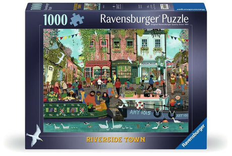 Ravensburger Riverside Town 1000 Piece Jigsaw Puzzle for Adults | Unique, Pieces | Anti-Glare Surface | FSC Certified, Eco-Friendly | Amazon Exclusive Ravensburger