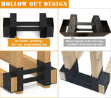 BALIE SPACE Outdoor Firewood Rack Brackets Kit for Fire Wood Pile Storage, Adjustable log stacking Stand Holder for 2x4 lumber, Black, Set of 2… BALIE SPACE