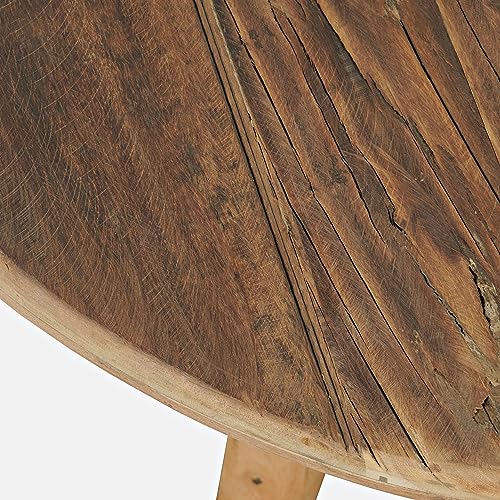 Jofran Reclamation 36" Round Rustic Reclaimed Solid Wood Coffee Table - WoodArtSupply