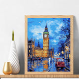 Natuyalo Big Ben Paint by Numbers Kit for Adults - London Cityscape Paint by Number on Canvas Without Frame, DIY Acrylic Painting for Ideal Gift Home Wall Decor (16x20 Inch) Natuyalo