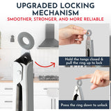 Silicone Kitchen Tongs for Cooking with Silicone Tips, Heat Resistant Tongs for Serving Food, 7-Inch, 9-Inch, 12-Inch Locking Silicone Tongs, Set of 3 Salad Tongs, Grey Kitchen Utensils Culinary Couture