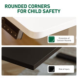 FEZIBO 55 x 24 Inches Standing Desk with Drawer, Adjustable Height Electric Stand up Desk with Storage, Sit Stand Home Office Desk, Ergonomic Computer Desk, White FEZIBO