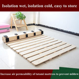 LOBOTOU Breathable Moisture-Proof Bed Plate, Guest Tatami Mat,Wood Roll-Type Slatted Bed Japanese Floor Futon Mattress, Floor Sleep Bedding (Queen) LOBOTOU