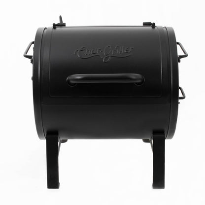 Char-Griller® Portable Charcoal Grill and Side Fire Box Attachment for Texas-Style Offset Smoking Methods with 250 Cooking Square Inches in Black, Model E82424