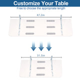 Gtouse Wall Mounted Folding Table, 47.2x15.7 inches, Laundry Folding Wall Table, Fold Down Table Wall Mounted, Folding Wall Desk for Laundry Room Balcony Office Kitchen Home - White Gtouse