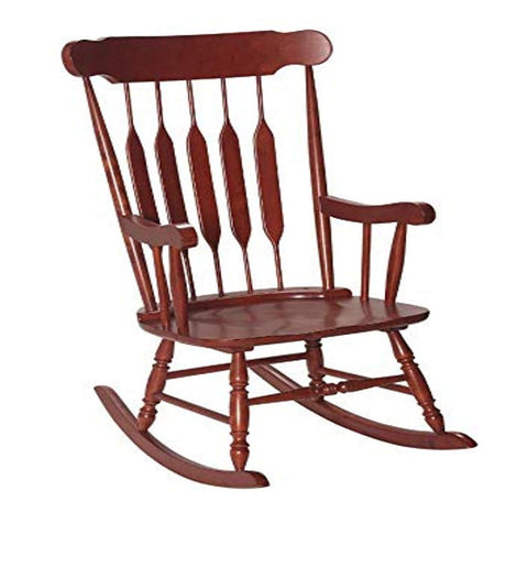 Gift Mark Rocking Chairs - Classic Wooden Rocker - Comfort Fitted Design Perfect for Living Rooms, Bedrooms, Nurserys, and More - Classic Vintage Style Chairs (Cherry) Gift Mark