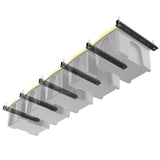 TORACK Garage Ceiling Bin Storage Rack, Adjustable Heavy Duty Overhead Tote Storage Rail System(for 5 Bins, Bins are not included) TORACK