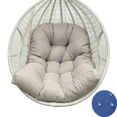 GPPSUNGD Hanging Egg Chair Cushion 47 X 35 in Waterproof Indoor/Outdoor Hammock Chair Cushion Washable Hanging Basket Seat Cushion (Without Chair) (Light Gray) GPPSUNGD