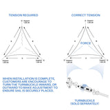 E&K Sunrise 15' x 15' x 15' Sun Shade Sail Triangle Canopy Shade Cover UV Block for Patio Backyard Garden Outdoor (Sand) E&K