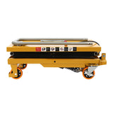 770lbs Capacity Hydraulic Scissor Lift Table with Locking 4 Wheels, Single Scissor Hydraulic Lift Table, Stable Motorcycle Scissor Jack Stand with 51in Max. Lift Height (51in Lift Height) Philipreba