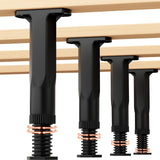 FafdBinm 4PC Bed Frame Support Legs Stabilizer Replacement Universal Slat Reinforcement 7.6-14.5 inch Black FafdBinm