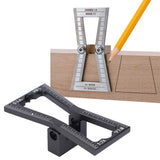 Garosa Dovetail Marker Guide Aluminum Alloy Dovetail Making Jig 1:5 1:6 1:7 1:8 Slopes Marking Gauge Woodworking Tool DIY Wooden Joints Scribing Garosa