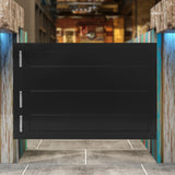 ZBXGJKSY Swinging Door, Retro Cafe Doors for Fence Door, Partition Door, Bar Door 35.4 X 23.6 Inches Solid Wood Swing Door Hard and Sturdy Dutch Door with Hinges, Black ZBXGJKSY