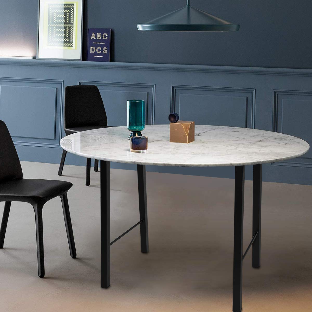 TENGCHANG 2 PCS 28'' Industry Trapezoid Dinning Table Legs Metal Steel Desk Legs DIY Furniture TENGCHANG