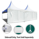 TentandTable 8' x 40' Premium Blockout Solid Sidewall Kit for High Peak Frame for Commercial Outdoor Party & Pop Up Canopy Tents, 16 oz PVC White Vinyl, Single Side Wall, Wall Only, Tent Not Included TentandTable