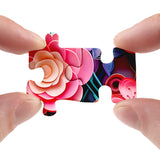 Colorful Flower Puzzle for Adults 1000 Pieces, Papercut Pretty Floral Jigsaw Puzzle, Beautiful Art Garden Daisy Puzzle BBOLDIN