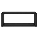 Henn&Hart 48" Wide Rectangular Coffee Table in Black Grain, for Home, Living Room, Bedroom, Entertainment Room, Office Henn&Hart