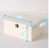 Xhqsulsclac 2 Pack Large Unfinished Wooden Box with Locking Clasp - 9.2x6.9x4.5 in-8.2X5.8X3.5in Natural Super Thick Poplar Box DIY Keepsake Wooden Box Xhqsulsclac