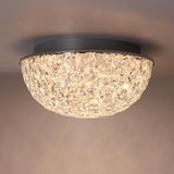 DAKASON LED Ceiling Light Fixture Flush Mount, Crystal Chandelier Modern Ceiling Light for Kitchen, Hallway, Living Room, Foyer, Closet, 12In 15W 1640LM, 3/4/5000K CCT Selectable, Dimmable DAKASON