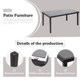 Tuoze 4 Pieces Outdoor Patio Furniture Set Conversation Set with Glass Coffee Table Bistro Set with Loveseat Garden Yard Lawn and Balcony (Grey) Tuoze